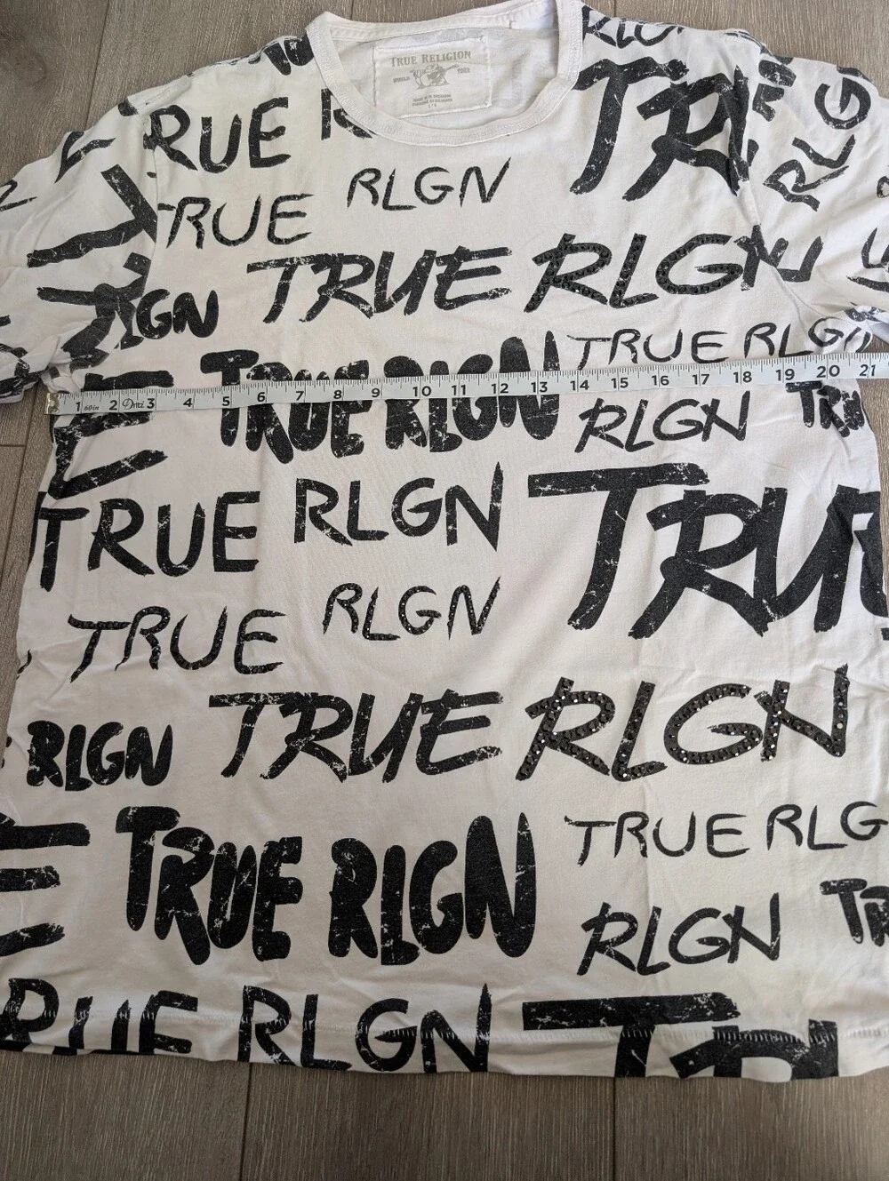 True Religion Men’s White Graphic Logo T-Shirt